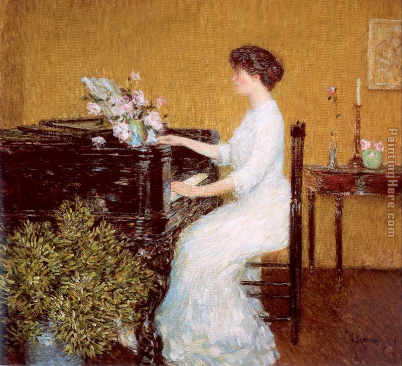 childe hassam At the Piano